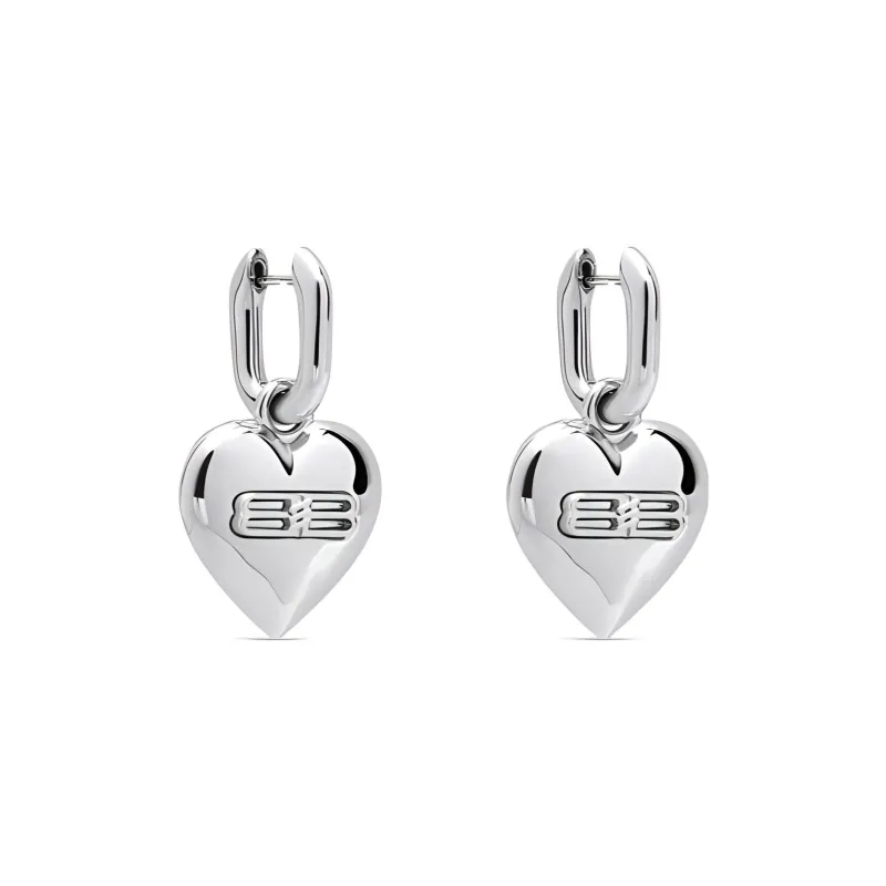 Balenciaga Bb Heart Earrings-3