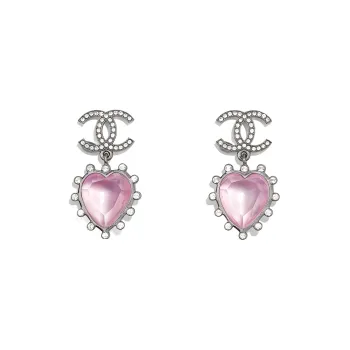 CHANEL Earrings Women's Ru Color/Pink