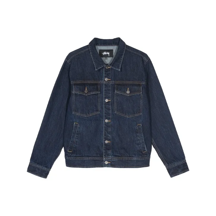 Stussy Denim Jackets Unisex Blue-0