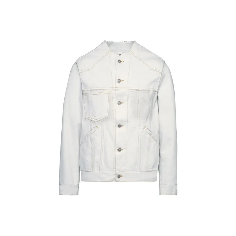 Maison Margiela Collarless Buttoned Denim Jacket-0