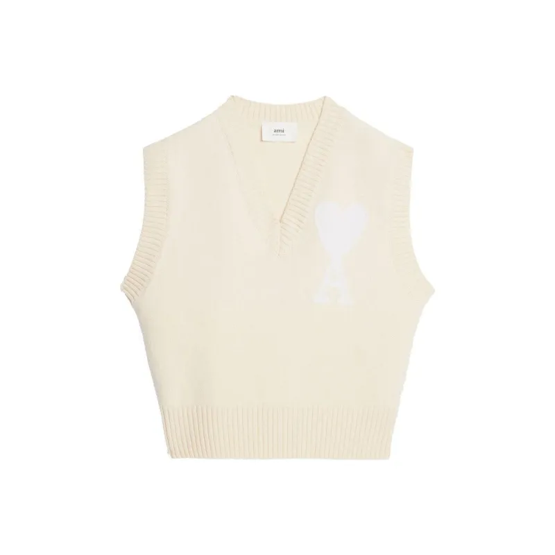 AMIPARIS Logo intarsia Knitted Vest-0