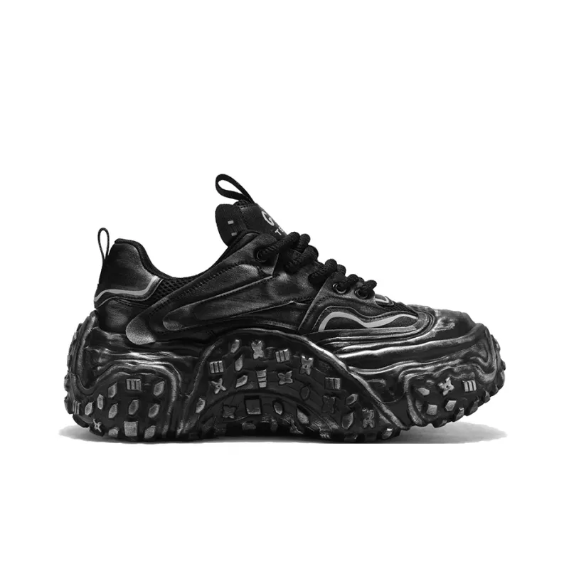 JANECO Slip Resistant, Abrasion Resistant, Breathable Low Top Chunky Sneakers Men's-2