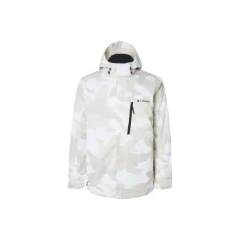 Columbia Outdoor Hiking Waterproof And Windproof To Keep Warm Windbreaker Jacket Men's Light Khaki