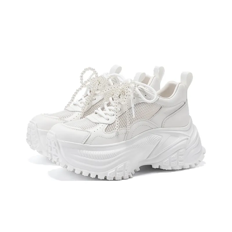 GG CC Chunky Sneakers Women's White-1