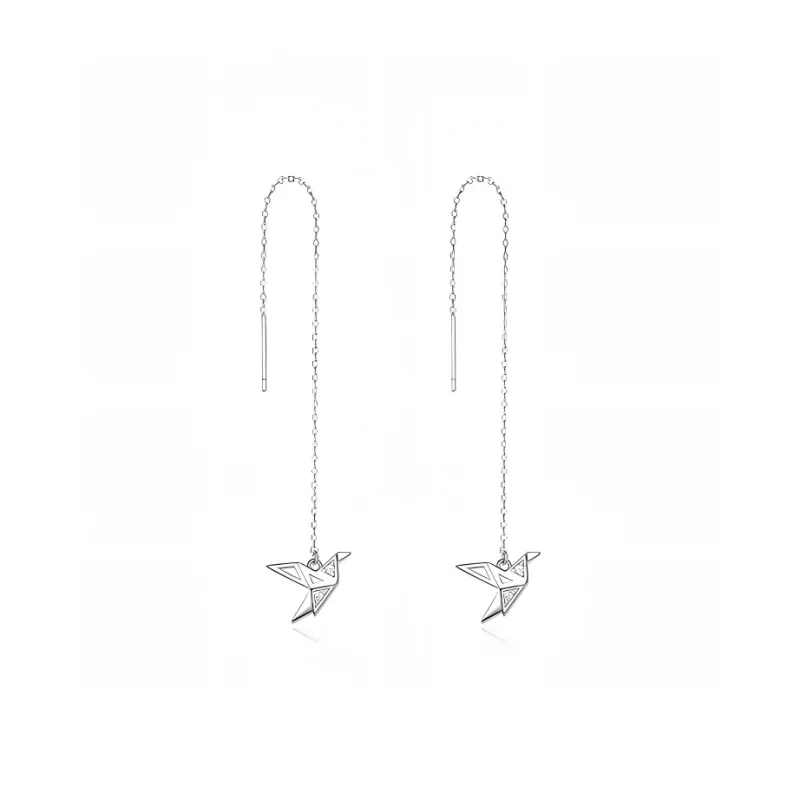 May10th S925 Silver Stud Drop Earrings Women's-0