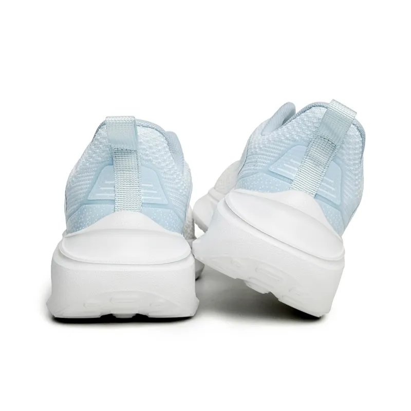 Warrior Cushioning, Slip Resistant, And Abrasion Resistant Low Top Casual Running Shoes Women's White Blue-4