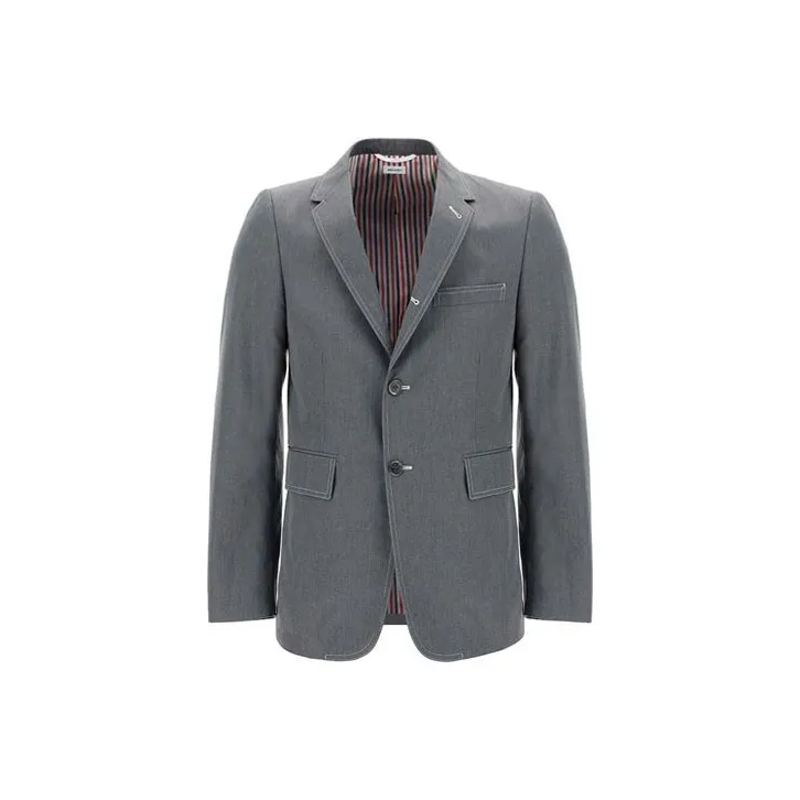 THOM BROWNE Single Breasted Tailored Blazer-0