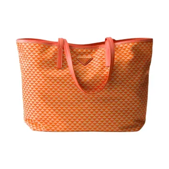 PRADA Recycled Nylon Tote Bag Shopping Bag Shoulder Bags Women's Orange