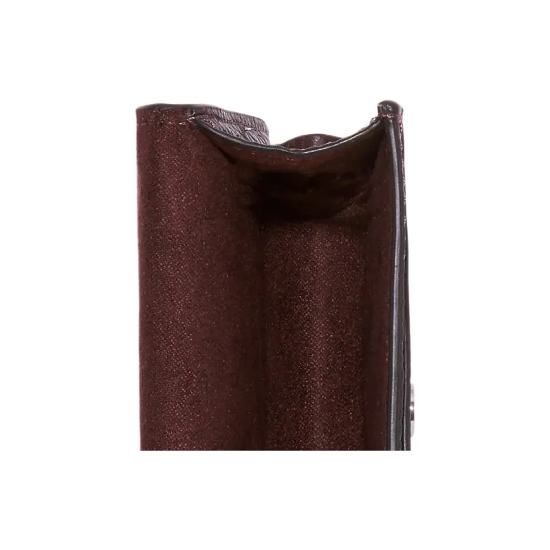 COACH Tammie Pebbled Leather Wallet Women's Brown & Pink-4