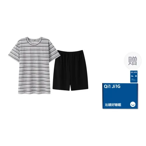 Qin Jing Pajama Set Men's Dark Gray
