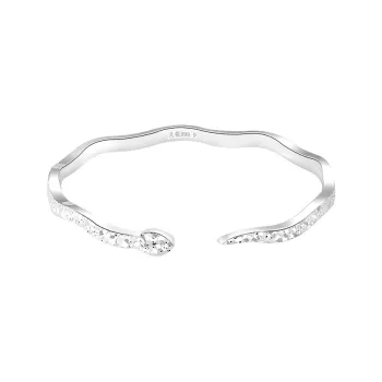 Adorned With Hearts 999 Fine Silver Bangles Women's