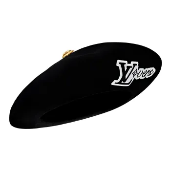 LOUIS VUITTON Sheep Wool Berets Men's Black