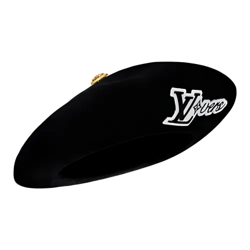 LOUIS VUITTON Sheep Wool Berets Men's Black