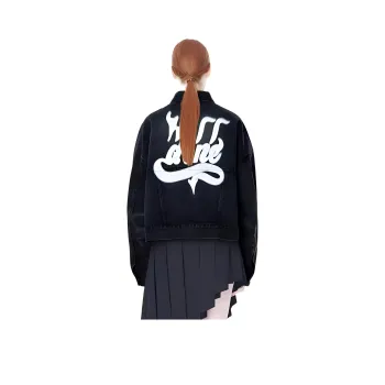 WE11DONE Denim Jackets Unisex Black