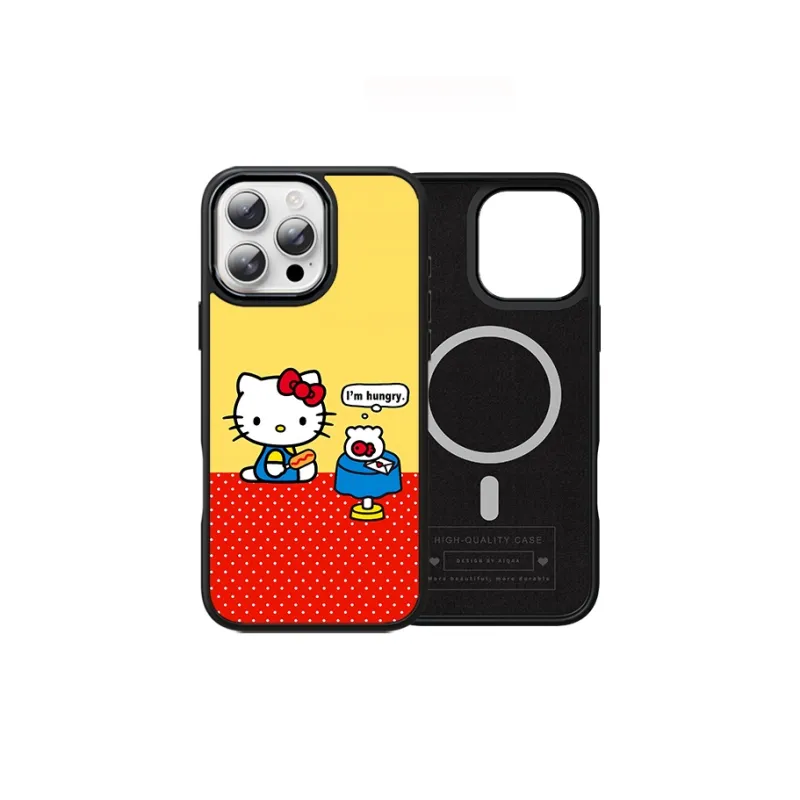 Sanrio Matte Material Gilded Magnetic Cute High End Phone Case Compatibility IPhone16ProMax/15/14/13/12proma Cartoon-11