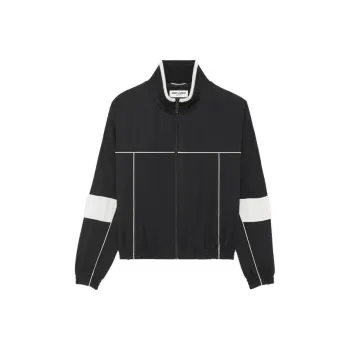 SAINT LAURENT Panelled design High neck Bomber Jacket