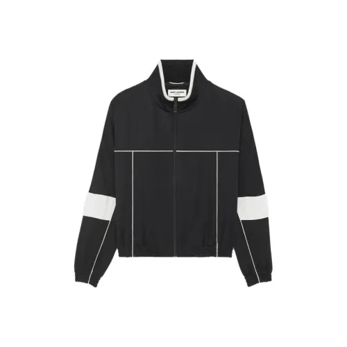 SAINT LAURENT Panelled design High neck Bomber Jacket