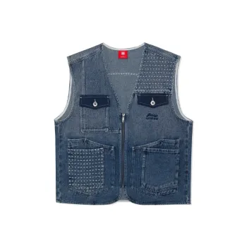 LiNing Vest Men's Deep Light Denim Blue Gradient