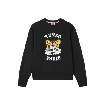 KENZO Logo Embroidered Crewneck Sweatshirt