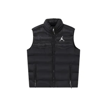 Jordan Jumpman Men's Logo Print Zip Up Puffer Vest Black