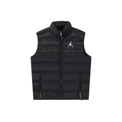 Jordan Jumpman Men's Logo Print Zip Up Puffer Vest Black