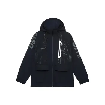 LiNing x WHOOSIS Badfive Water Resistant Windproof Breathable Windbreaker Jacket Men's Black