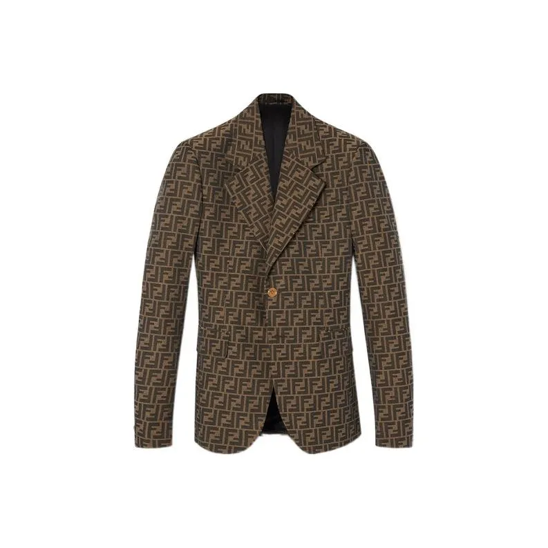 Fendi Fendace Ff Jacquard Mens Blazer-0