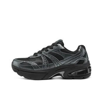 Skechers Breathable Low Top Running Shoes Men's Black