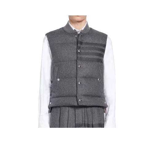THOM BROWNE 4 Bar Down filled Flannel Gilet