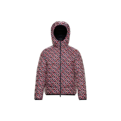 Moncler Letter Hooded Down Jacket Men's Red