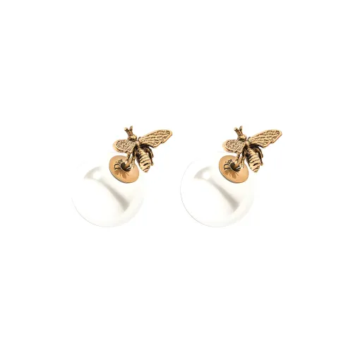 DIOR Stud Earrings Women's White