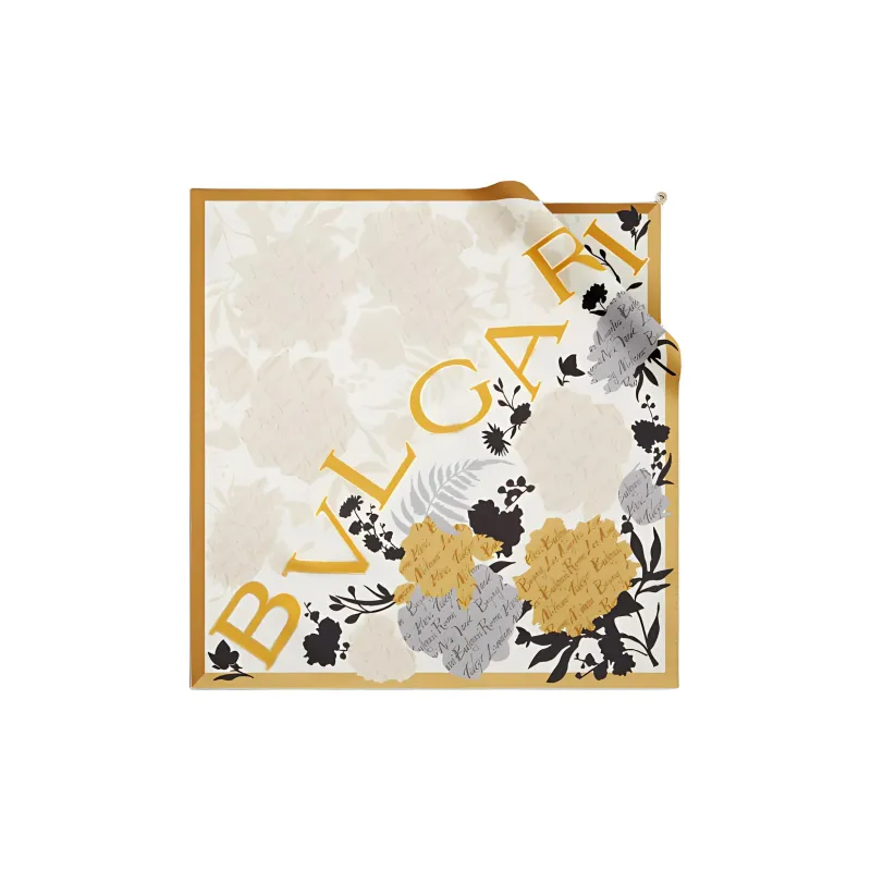 BVLGARI Silk Silk Scarves Women's Yellow-0