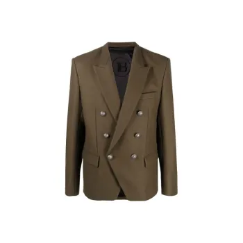 BALMAIN FW21 Business Suit Coat Men's Green