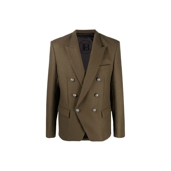 BALMAIN FW21 Business Suit Coat Men's Green-0