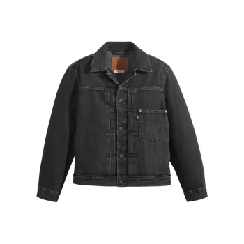 Levis Denim Jackets Men Gray Black
