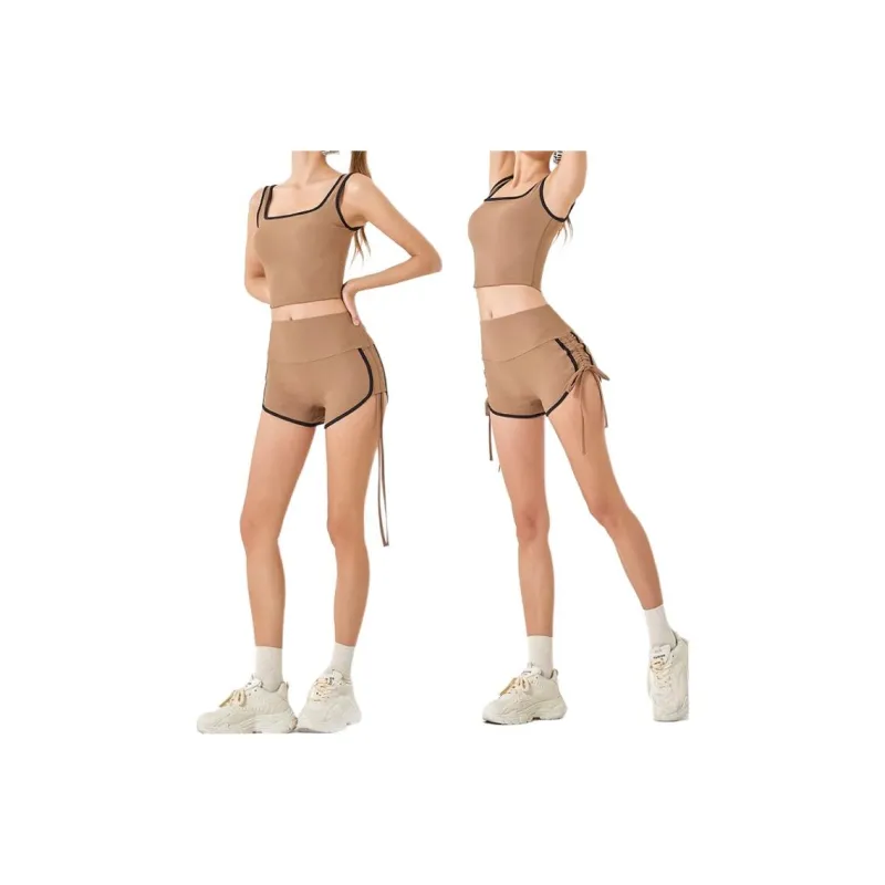 GUAILILUOLI Yoga Shorts Women's-0