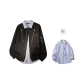 Black+Blue White Stripes Shirt