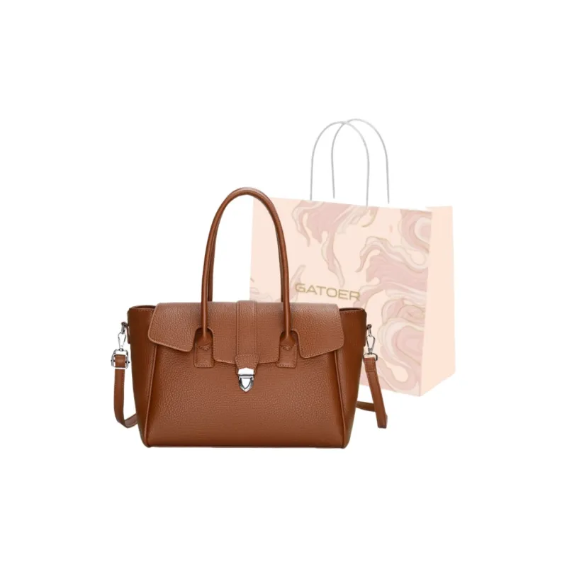GATOER PU Tote Shoulder Bag, Crossbody Bag, Handbag Regular Women's Ecru/Black/Light Brown/Khaki-8