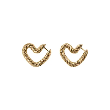 Burberry Brass Gold plated Earrings Unisex Gold