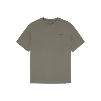 New Balance FROZENSEMI OVER FIT T Shirt Men's Gray Khaki