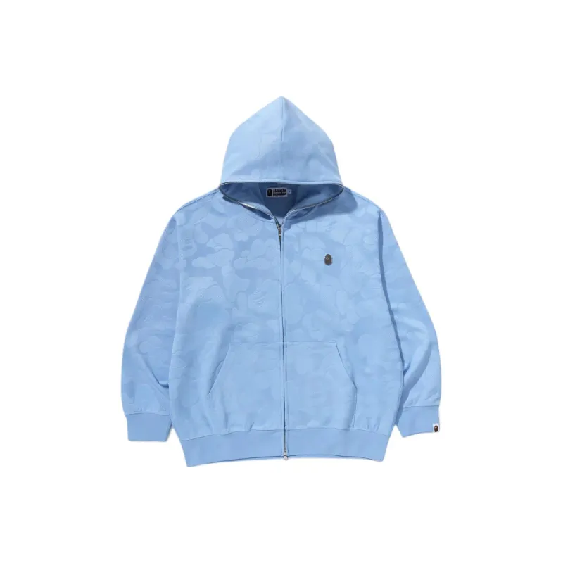 A BATHING APE Solid Camo Jacquard One Point Relaxed Fit Zip Hoodie-4