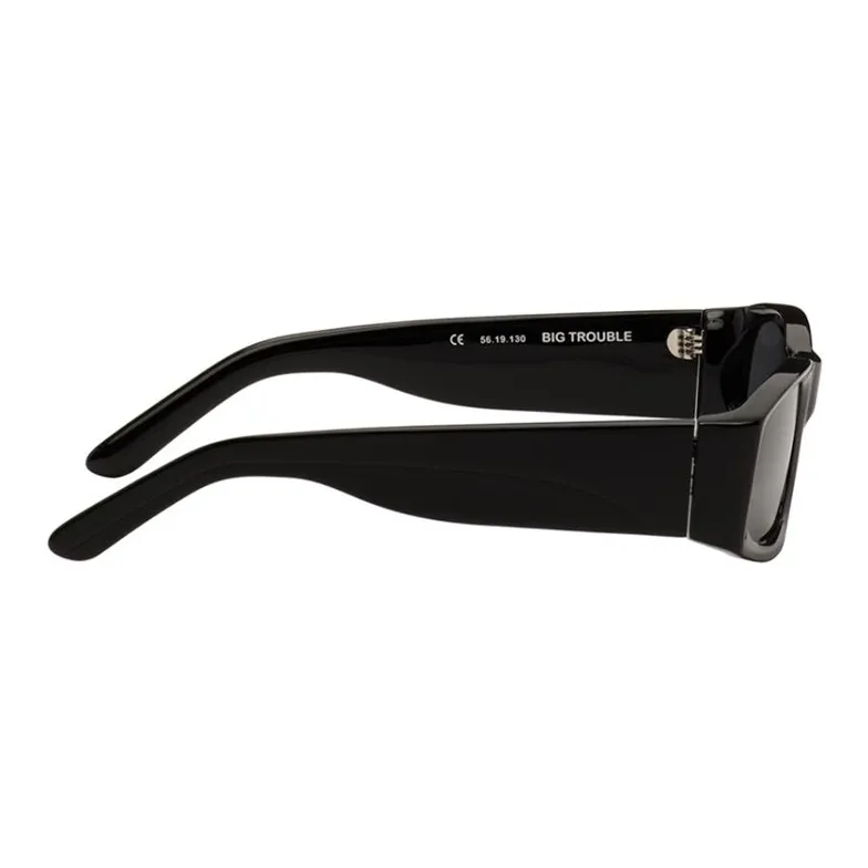 BONNIECLYDE Acetate Rectangular Sunglasses Men's Black-2