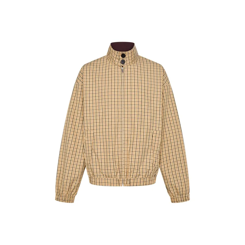 URBAN REVIVO Jackets & Coats Men's Khaki Plaid-0