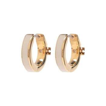 TORY BURCH Kira Logo Plaque Hoop Earrings