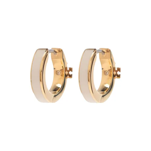 TORY BURCH Kira Logo Plaque Hoop Earrings