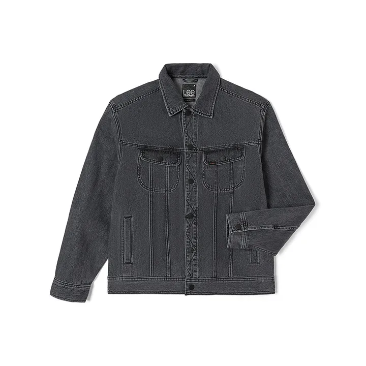 Lee SS23 Denim Jacket Spring Fall Men's Dark Gray-0