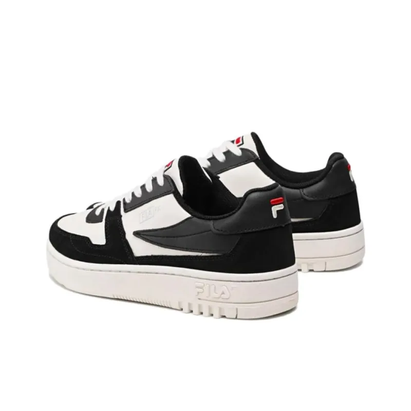 FILA Fxventuno Anti Slip Wear Resistant Low Top Skateboard Shoes Men's White Black-4
