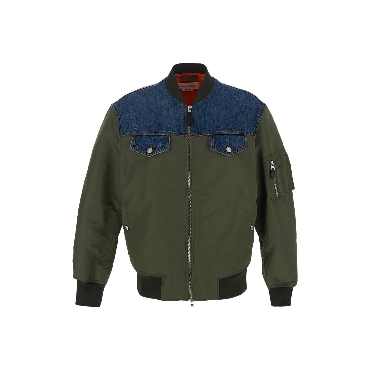 Men's luxury jacket - Alexander McQueen khaki bomber with