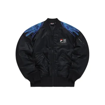 Marcelo Burlon X FILA FUSION Marcelo Burlon Collaboration Collection Puffer Jackets Men Pitch Black
