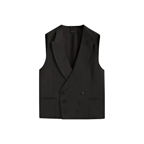 Massimo Dutti Vests Men Dark Gray